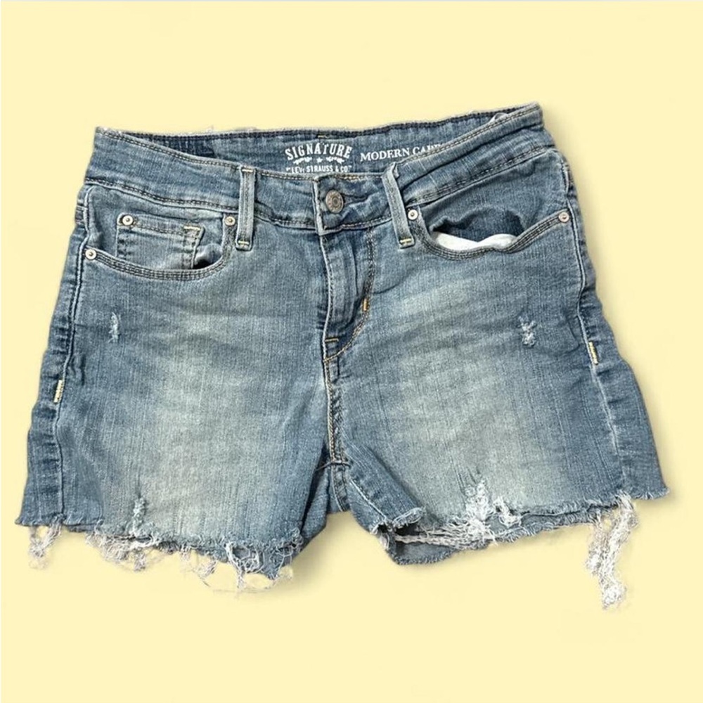 Levis Distressed Denim Shorts